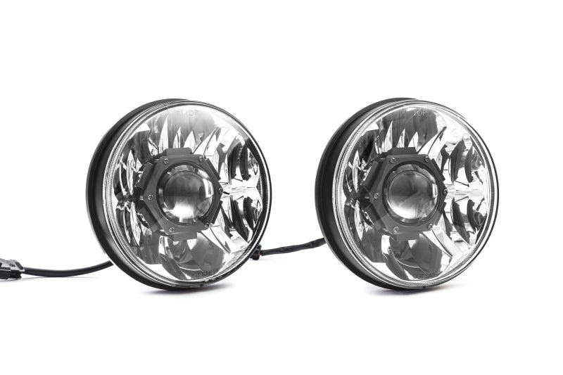 KC HiLiTES 07-18 Jeep JK (Not for Rubicon/Sahara) 7in. Gravity LED Pro DOT Headlight (Pair Pack Sys)-Headlights-Grocery Getter Performance