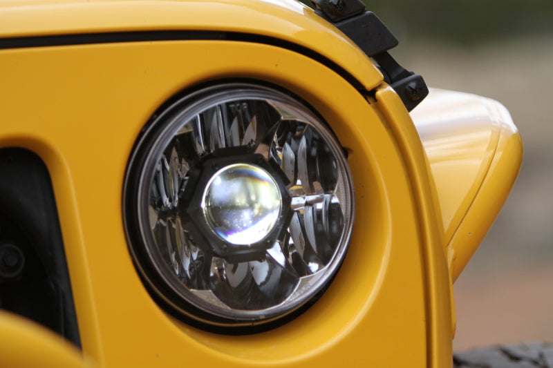 KC HiLiTES 07-18 Jeep JK (Not for Rubicon/Sahara) 7in. Gravity LED Pro DOT Headlight (Pair Pack Sys)-Headlights-Grocery Getter Performance