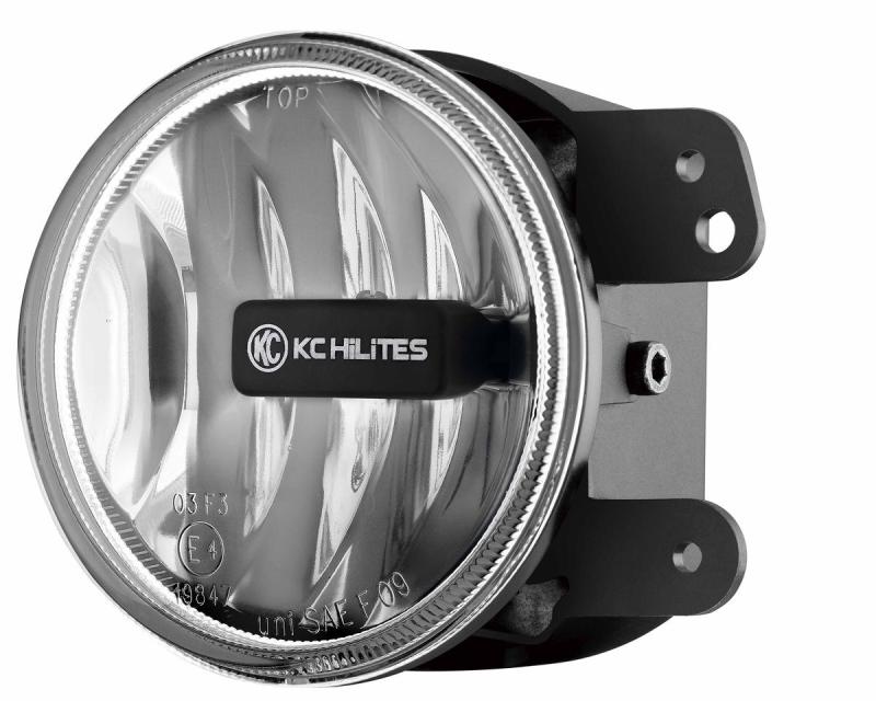 KC HiLiTES 10-18 Jeep JK 4in. Gravity G4 LED Light 10w SAE/ECE Clear Fog Beam (Single)-Fog Lights-Grocery Getter Performance