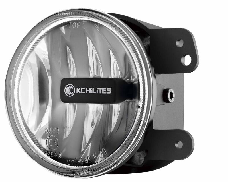 KC HiLiTES 10-18 Jeep JK 4in. Gravity G4 LED Light 10w SAE/ECE Clear Fog Beam (Single)-Fog Lights-Grocery Getter Performance