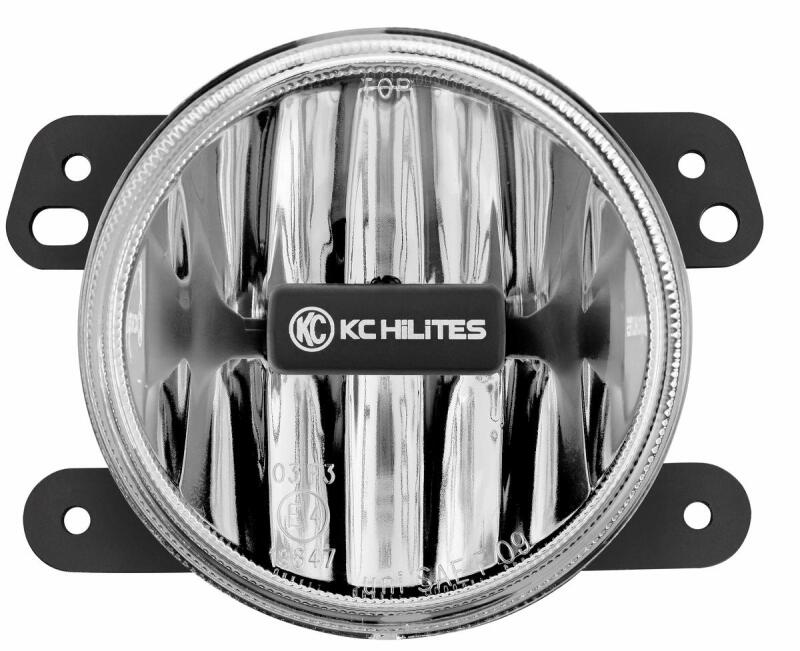 KC HiLiTES 10-18 Jeep JK 4in. Gravity G4 LED Light 10w SAE/ECE Clear Fog Beam (Single)-Fog Lights-Grocery Getter Performance