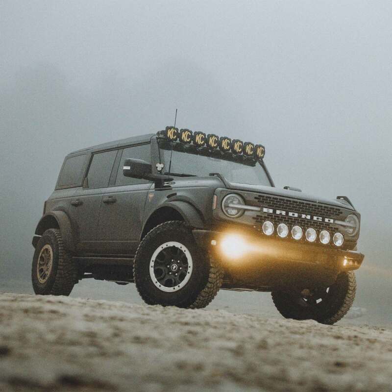 KC HiLiTES 2021+ Ford Bronco FLEX ERA 3 Dual Mode SAE Fog Light Pocket Kit-Light Bars & Cubes-Grocery Getter Performance