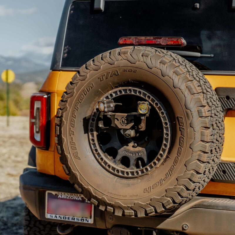 KC HiLiTES 21-24 Ford Bronco Spare Tire Carrier Light Mount w/ M12x1.5 Lug Nuts-Light Mounts-Grocery Getter Performance