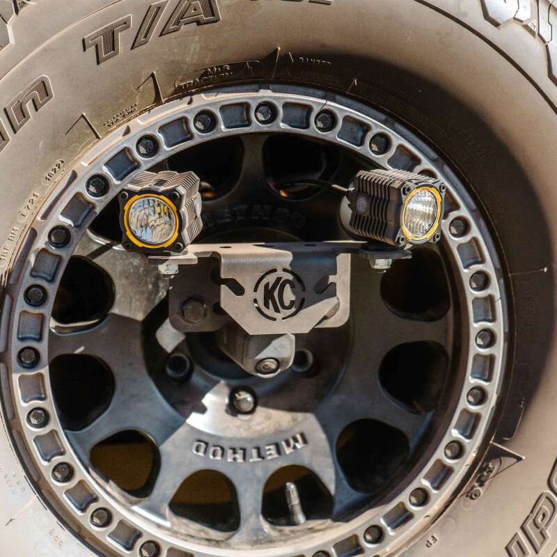 KC HiLiTES 21-24 Ford Bronco Spare Tire Carrier Light Mount w/ M12x1.5 Lug Nuts-Light Mounts-Grocery Getter Performance