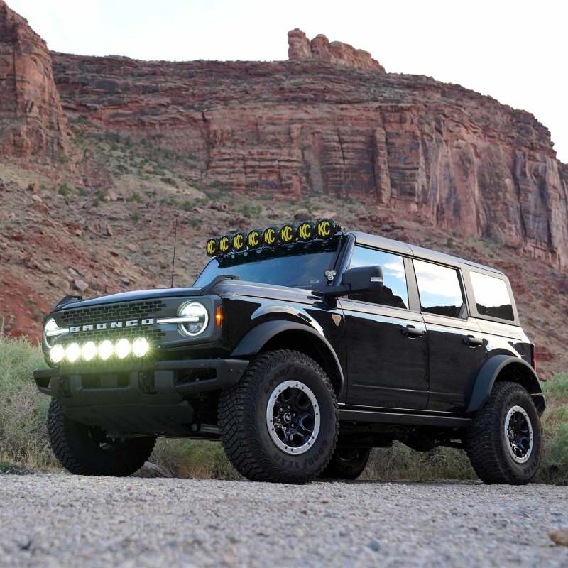 KC HiLiTES 21+ Ford Bronco 39in. Gravity LED Pro6 Light Bar Kit Front Bumper-Light Bars & Cubes-Grocery Getter Performance