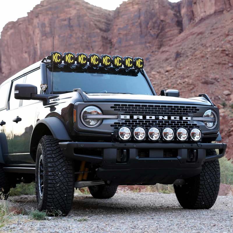KC HiLiTES 21+ Ford Bronco 39in. Gravity LED Pro6 Light Bar Kit Front Bumper-Light Bars & Cubes-Grocery Getter Performance