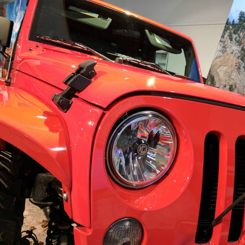 KC HiLiTES 97-06 Jeep TJ/Univ. 7in. Gravity LED H4 DOT Approved Replac. Headlight (Pair Pack System)-Headlights-Grocery Getter Performance