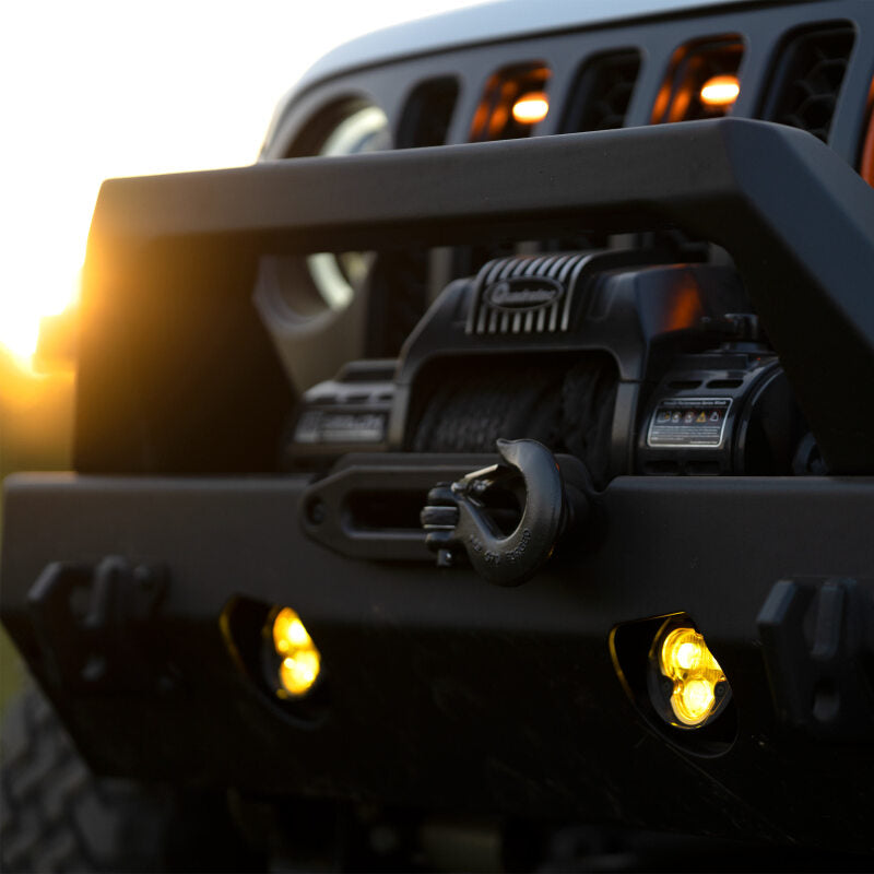 KC HiLiTES FLEX ERA 3 Dual Mode SAE Fog Lights - 2-Light Master Kit for Jeep Aftermarket Bumpers-Light Bars & Cubes-Grocery Getter Performance