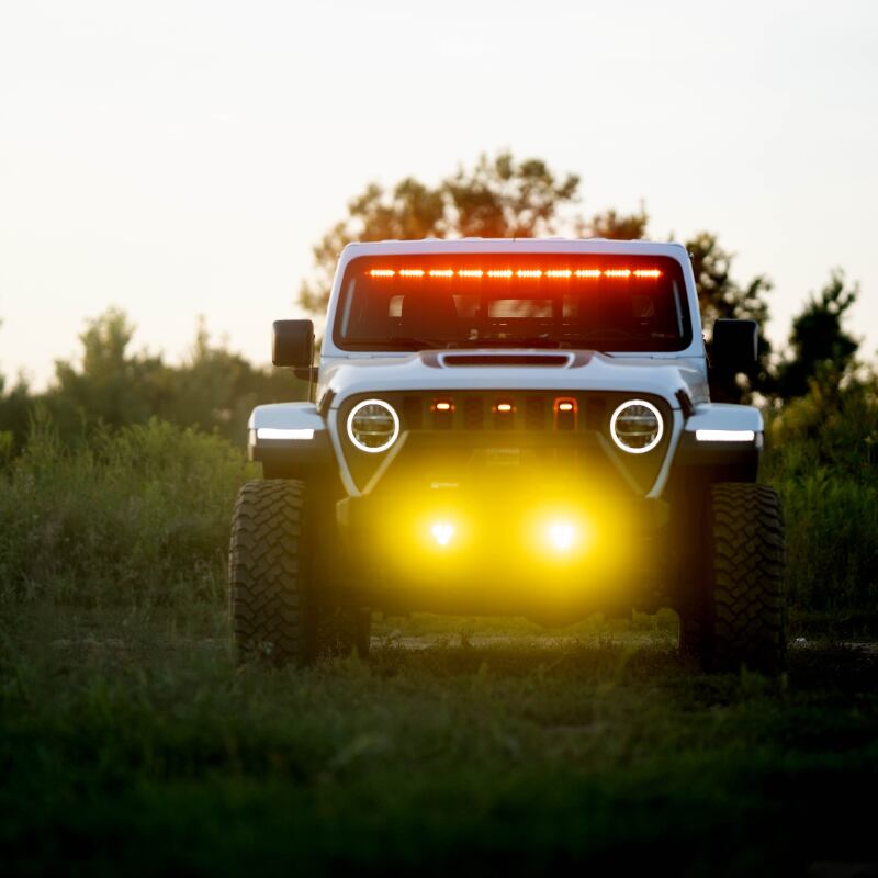 KC HiLiTES FLEX ERA 3 Dual Mode SAE Fog Lights - 2-Light Master Kit for Jeep Aftermarket Bumpers-Light Bars & Cubes-Grocery Getter Performance