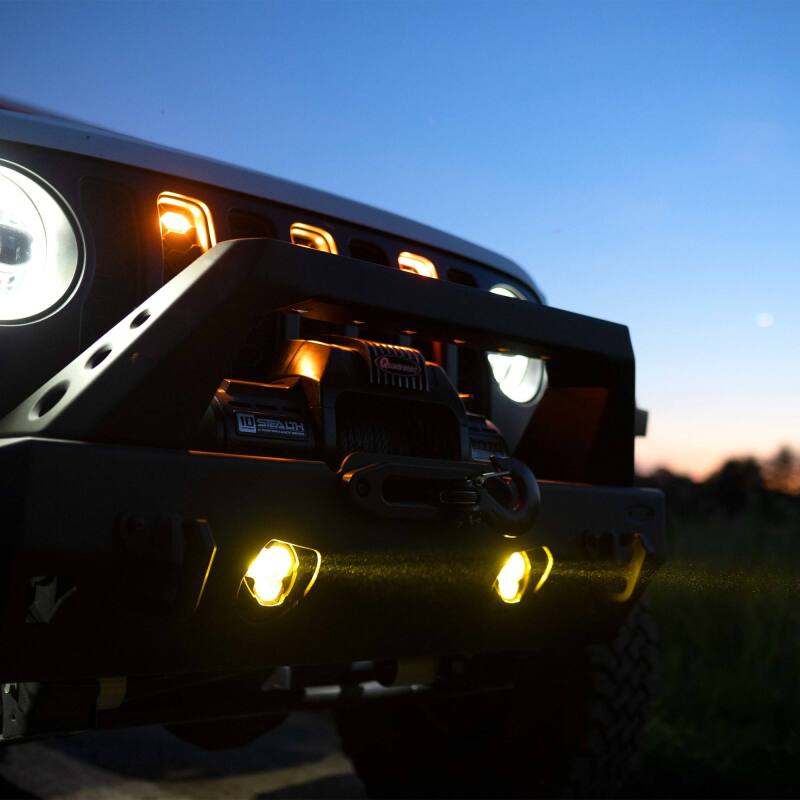 KC HiLiTES FLEX ERA 3 Dual Mode SAE Fog Lights - 2-Light Master Kit for Jeep Aftermarket Bumpers-Light Bars & Cubes-Grocery Getter Performance