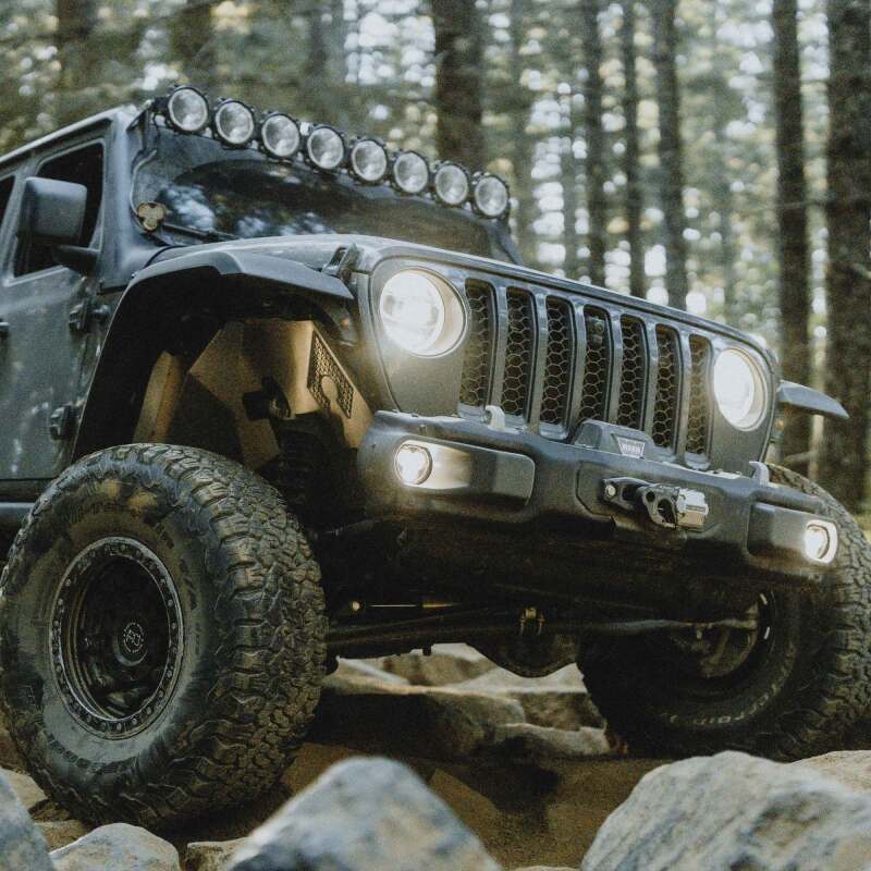 KC HiLiTES FLEX ERA 3 Dual Mode SAE Fog Lights - 2-Light Master Kit for Jeep JK/JL/JT Steel Bumpers-Light Bars & Cubes-Grocery Getter Performance