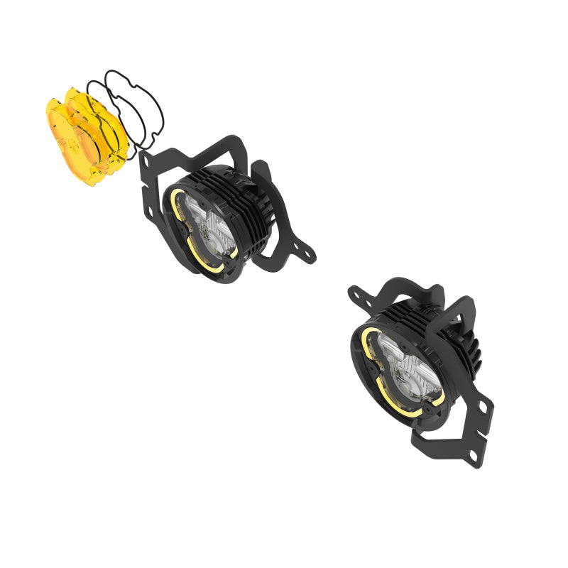 KC HiLiTES FLEX ERA 3 Dual Mode SAE Fog Lights - 2-Light Master Kit for Jeep JL/JT Sport Bumpers-Light Bars & Cubes-Grocery Getter Performance