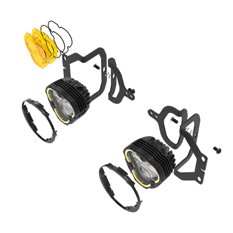 KC HiLiTES FLEX ERA 3 Dual Mode SAE Fog Lights - 2-Light Master Kit for Jeep JL/JT Sport Bumpers-Light Bars & Cubes-Grocery Getter Performance