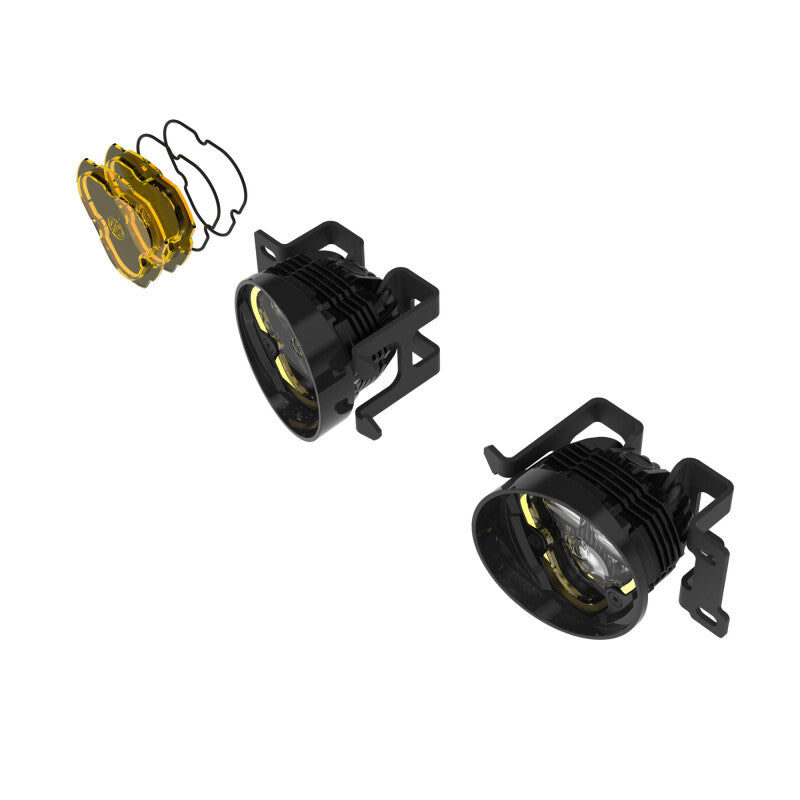 KC HiLiTES FLEX ERA 3 Dual Mode SAE Fog Lights - 2-Light Master Kit for Toyota Tacoma/4Runner/Tundra-Light Bars & Cubes-Grocery Getter Performance