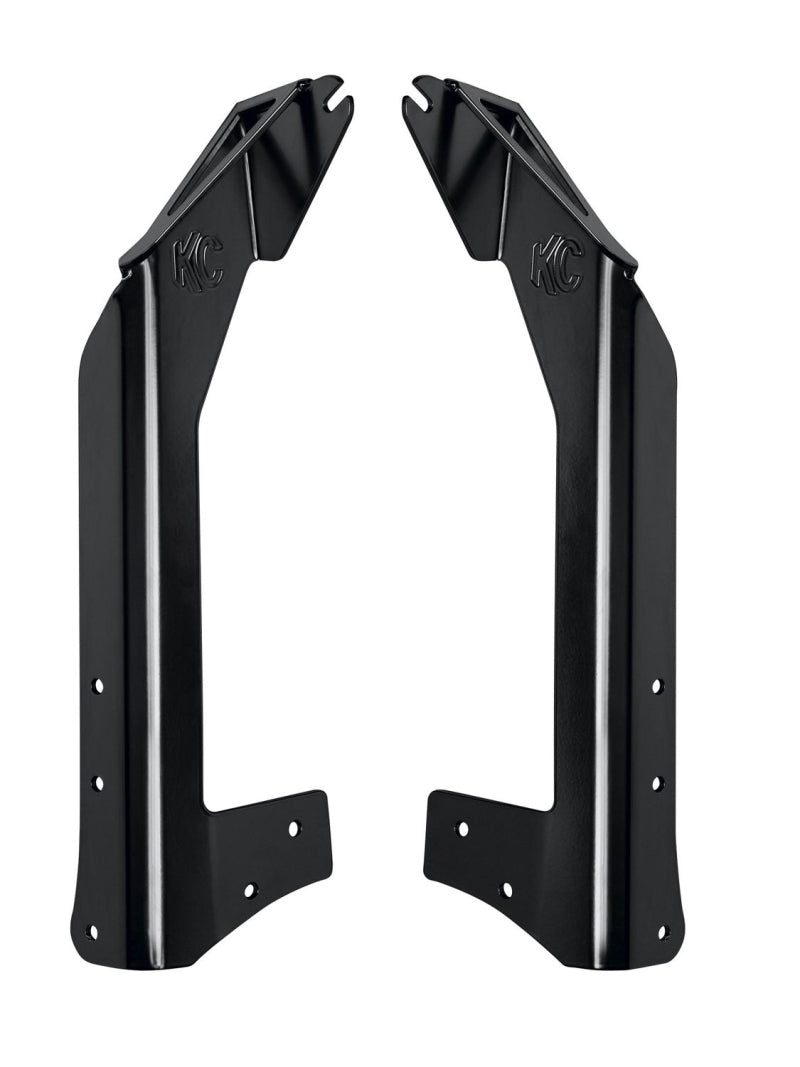 KC HiLiTES Jeep JK 50in. Overhead Xross Bar Light Mount (Bar Only/Req. Mount Brackets) - Black-Light Mounts-Grocery Getter Performance