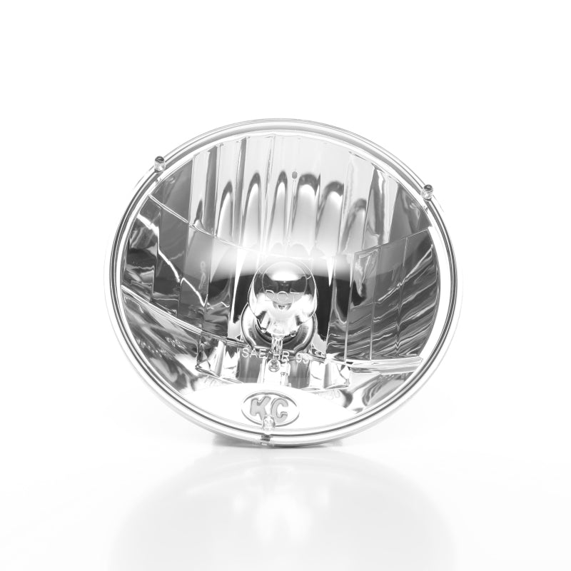KC HiLiTES Universal/97-06 Jeep TJ 7in. Halogen H4 DOT Approved Headlight 55/60w Lexan (Single)-Headlights-Grocery Getter Performance