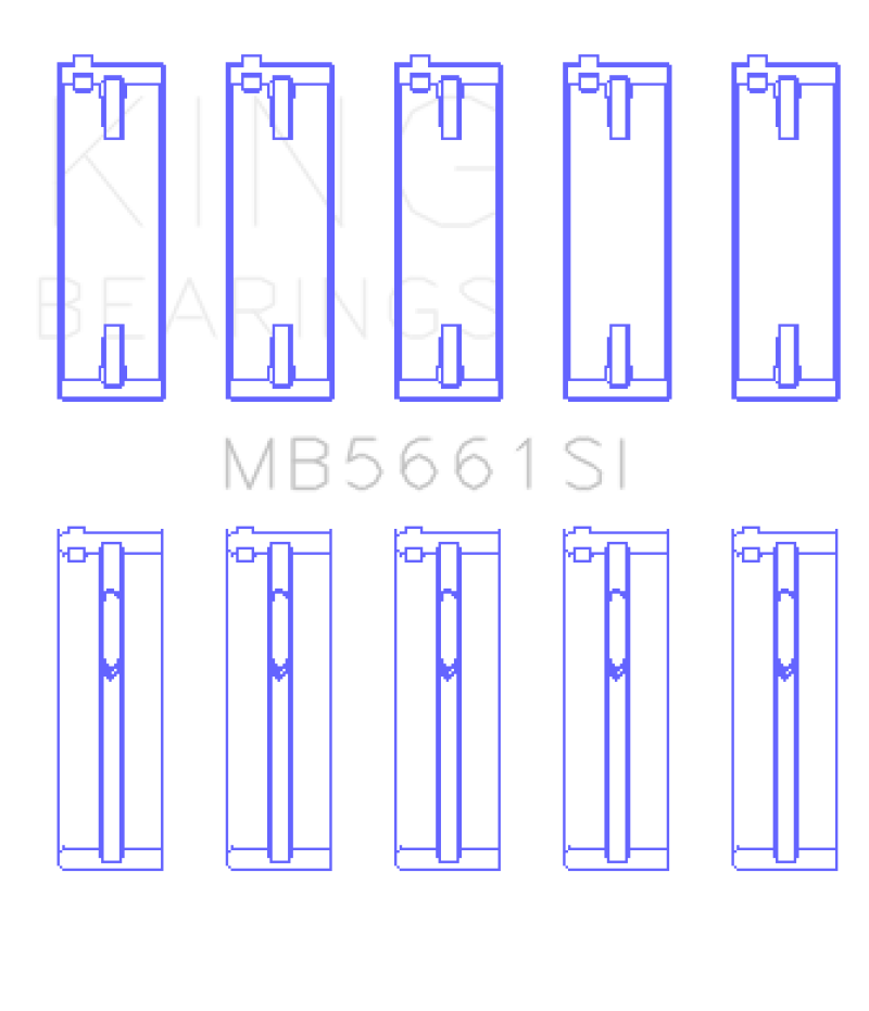 King Audi / Volkswagen ADZ/AWT/APK 1.6/1.8/2.0L Crankshaft Main Bearing Set (Set of 5) (Size 0.25)-Bearings-Grocery Getter Performance