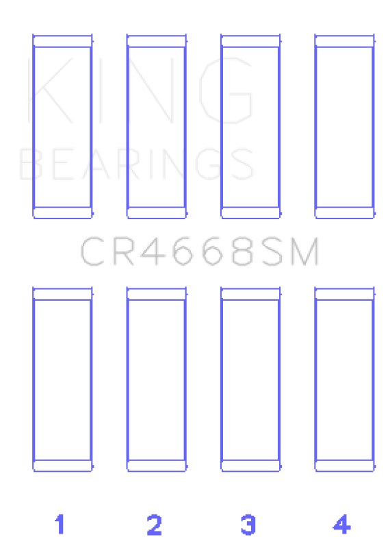 King Chrysler/Mitsubishi/Hyundai/Kia World Engine Connecting Rod Bearing Set - Size STD-Bearings-Grocery Getter Performance