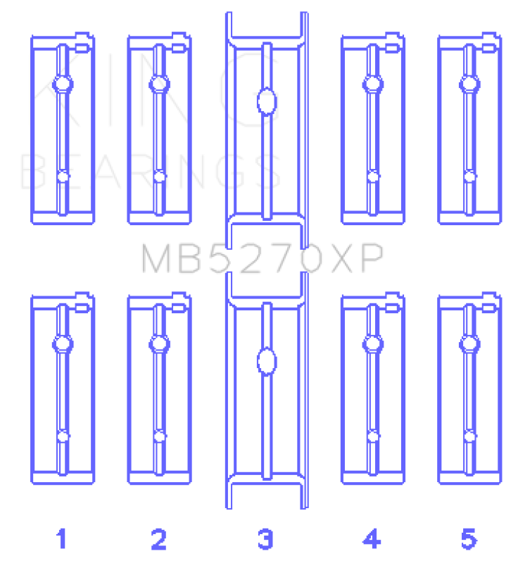 King Engine Bearings 03-05 Dodge Neon SRT4 2.4L Performance Main Bearing Set - Size STD-Bearings-Grocery Getter Performance