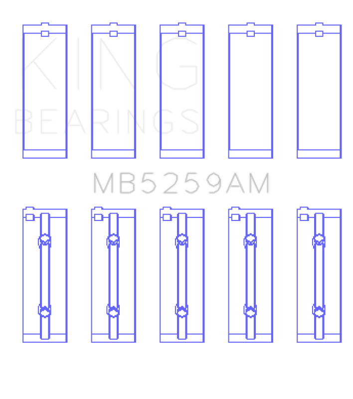 King Engine Bearings Acura B18A1/B1/C1/C5 K20A/K24A Main Bearing Set - Size STD-Bearings-Grocery Getter Performance