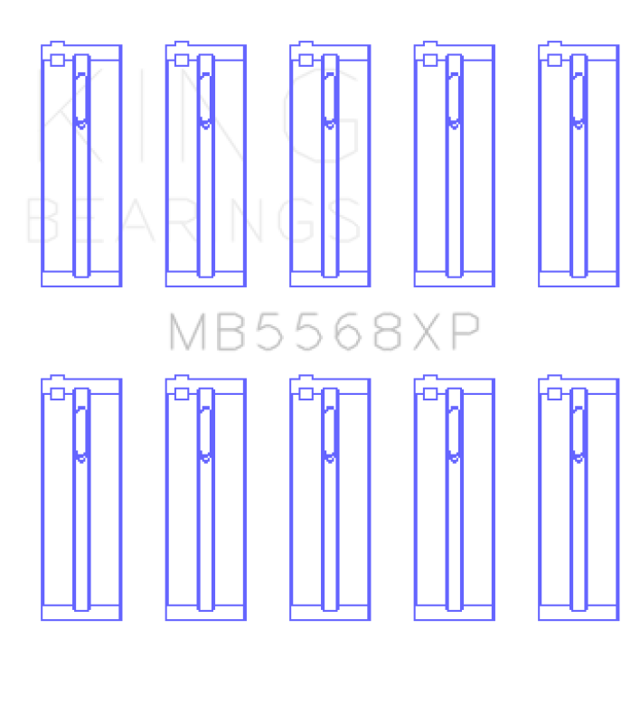 King Engine Bearings Acura D16A1/97-01 Honda H22A4/98+ F23A Performance Main Bearing Set - Size STD-Bearings-Grocery Getter Performance