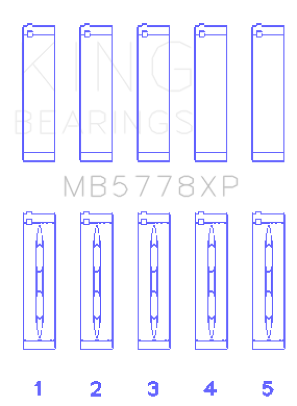 King Engine Bearings Audi BYT/ CDNC/ CCZD/ CPSA (Size 0.26) Main Bearing Set-Bearings-Grocery Getter Performance