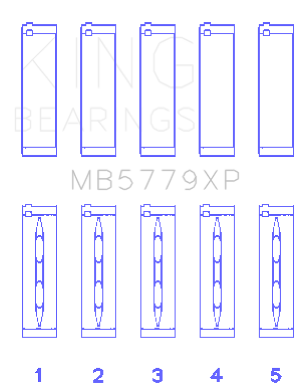 King Engine Bearings Audi CDAA/ CDHA/ CHHA/ CHHB/ CJXA/ CJXB (Size 0.26) Main Bearing Set-Bearings-Grocery Getter Performance
