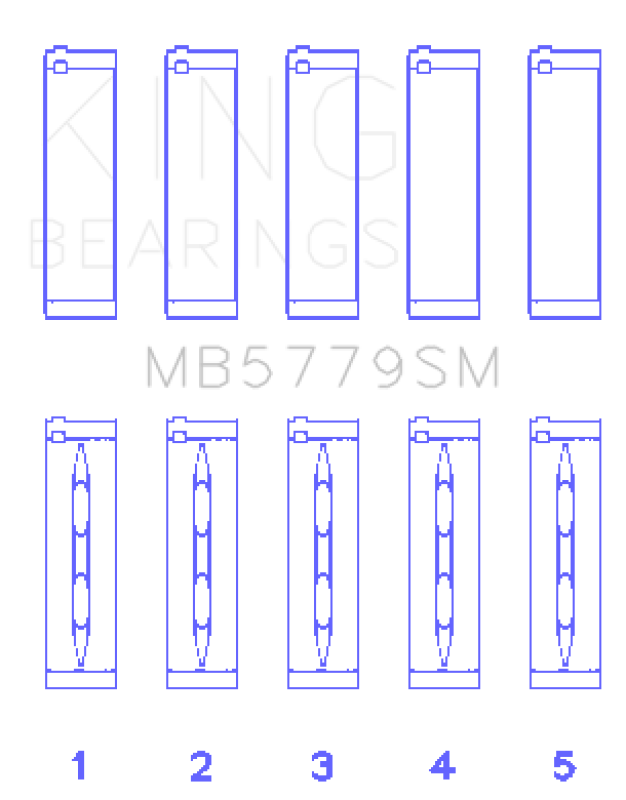 King Engine Bearings Audi CDaa/CDha/CDhb/CDab (Size +0.25mm) Main Bearing Set-Bearings-Grocery Getter Performance