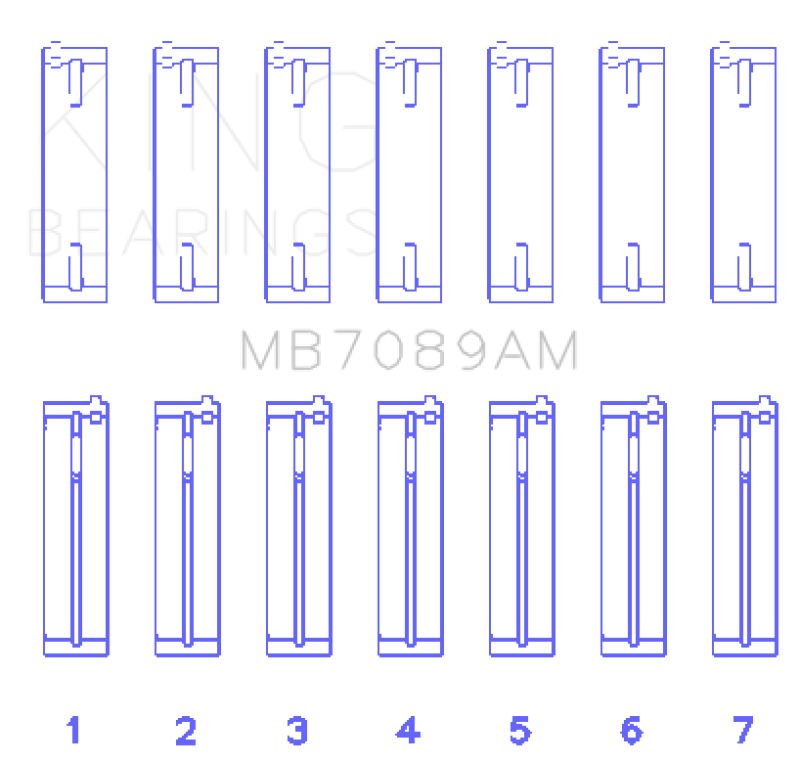 King Engine Bearings Audi / VW ABV/AES/AUE (Size +0.25mm) Main Bearing Set-Bearings-Grocery Getter Performance