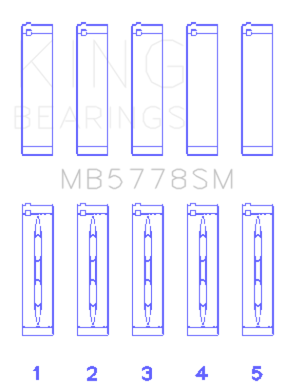King Engine Bearings Audi/VW 1.8/2.0 TSI/TFSI Main Bearing Set - Size STD-Bearings-Grocery Getter Performance