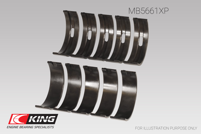 King Engine Bearings Audi/VW ADZ/ AWT/ APK/ BHP/ BPY/ AKS (Size 0.26) Main Bearing Set-Bearings-Grocery Getter Performance