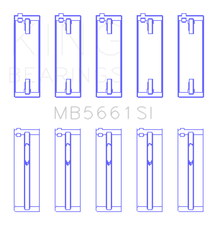 King Engine Bearings Audi/VW Adz/Awt/Apk/Bhp/Bpy/Aks (Size +0.75mm) Main Bearing Set-Bearings-Grocery Getter Performance