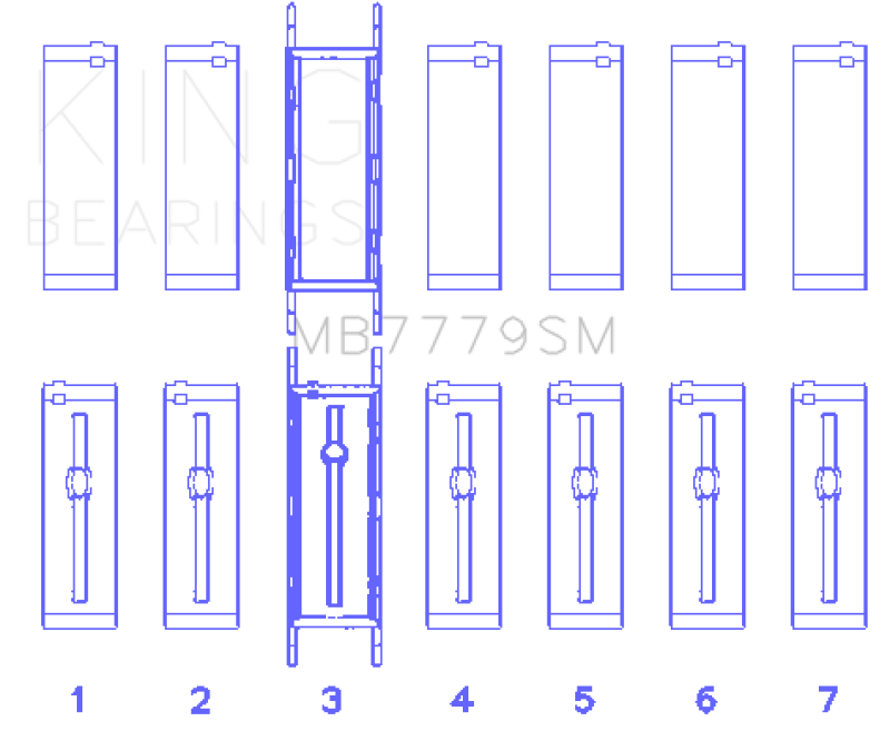 King Engine Bearings BMW B58B30A (Size 0.50 Oversized) Main Bearing Set-Bearings-Grocery Getter Performance