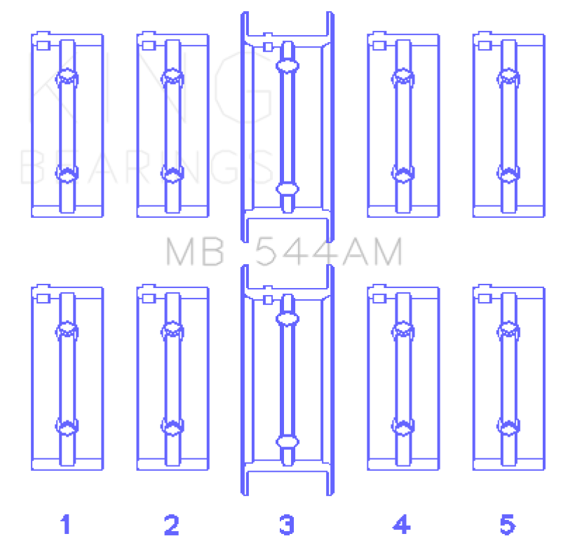 King Engine Bearings BMW M10B15/18/20 (Size STD) Performance Main Bearing Set-Bearings-Grocery Getter Performance