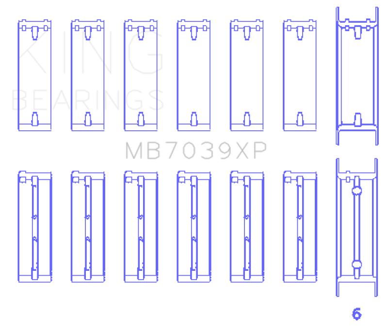 King Engine Bearings BMW M20/M50 2.0L/2.5L/2.7L (Size 0.25) Performance Main Bearing Set-Bearings-Grocery Getter Performance