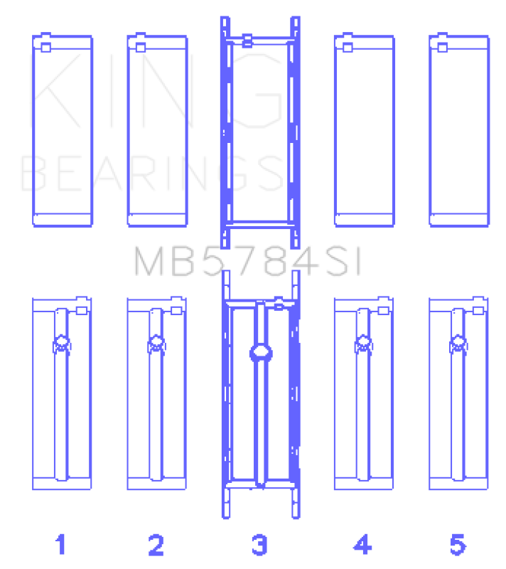 King Engine Bearings BMW N20B20 Main Bearing Set - Size +0.50mm-Bearings-Grocery Getter Performance