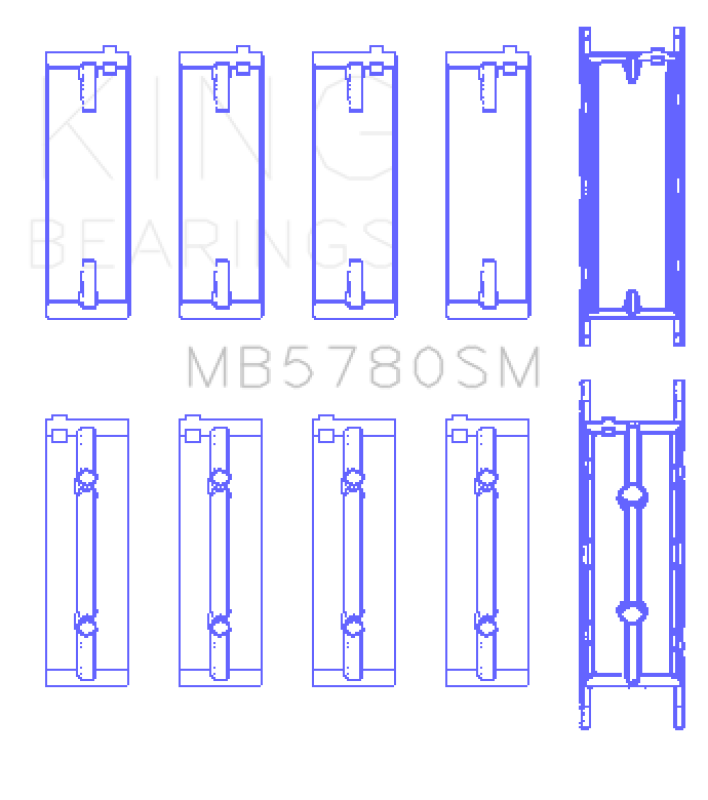 King Engine Bearings BMW N47 D20 A/B/C/D/N47 C20 A (Size +0.50mm) Main Bearing Set-Bearings-Grocery Getter Performance