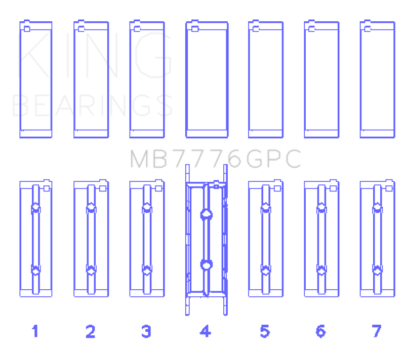 King Engine Bearings BMW N55 B30A/ N53 B30A/ N52 B30A Main Bearing Set - Size +0.25mm-Bearings-Grocery Getter Performance