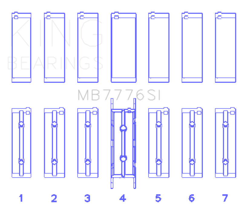 King Engine Bearings BMW N55B30A/N53B30A/N52B30A Main Bearing Set - Size +0.75mm-Bearings-Grocery Getter Performance