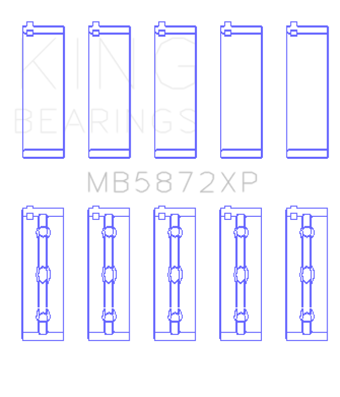 King Engine Bearings BMW S62 (Size 0.26) Main Bearing Set-Bearings-Grocery Getter Performance