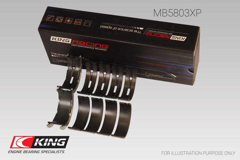 King Engine Bearings BMW S65B40A (Size +0.25mm) Main Bearing Set-Bearings-Grocery Getter Performance