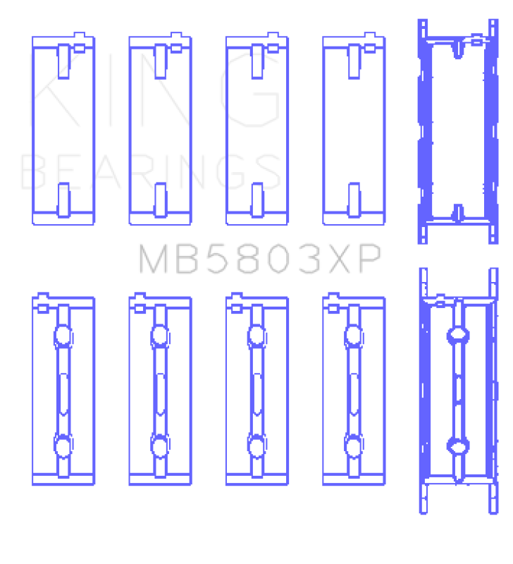 King Engine Bearings BMW S65B40A (Size +0.25mm) Main Bearing Set-Bearings-Grocery Getter Performance