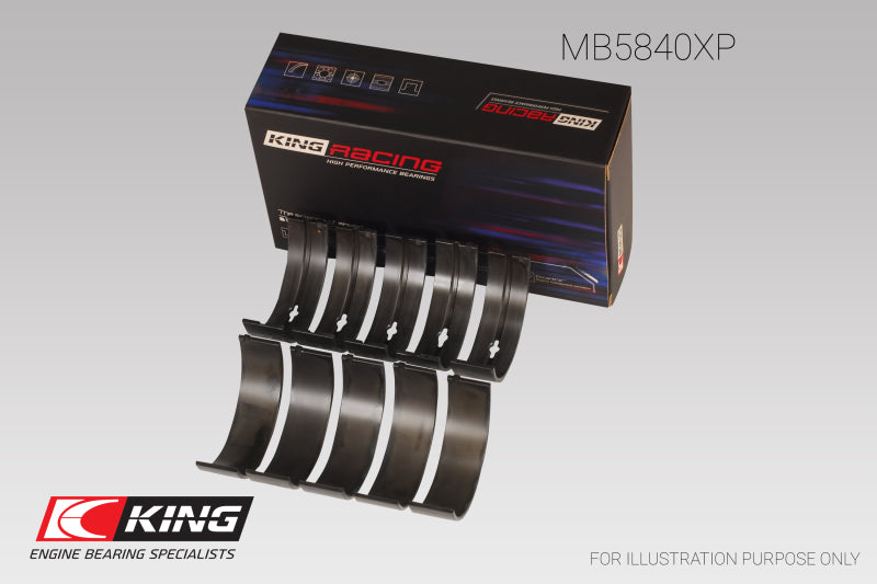 King Engine Bearings Chrysler 300 Srt8 (Size 0.26) pMaxBlack Coated Main Bearing Set-Bearings-Grocery Getter Performance