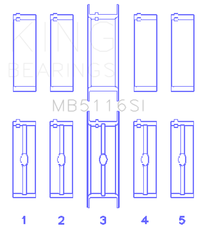 King Engine Bearings Chrysler 426Ci/ 440Ci V8 OHV Main Bearing Set-Bearings-Grocery Getter Performance