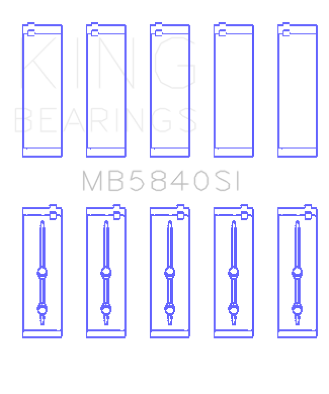 King Engine Bearings Chrysler/Dodge Gen Iii Hemi 5.7/6.1/6.4 (Size +0.25mm) Main Bearing Set-Bearings-Grocery Getter Performance