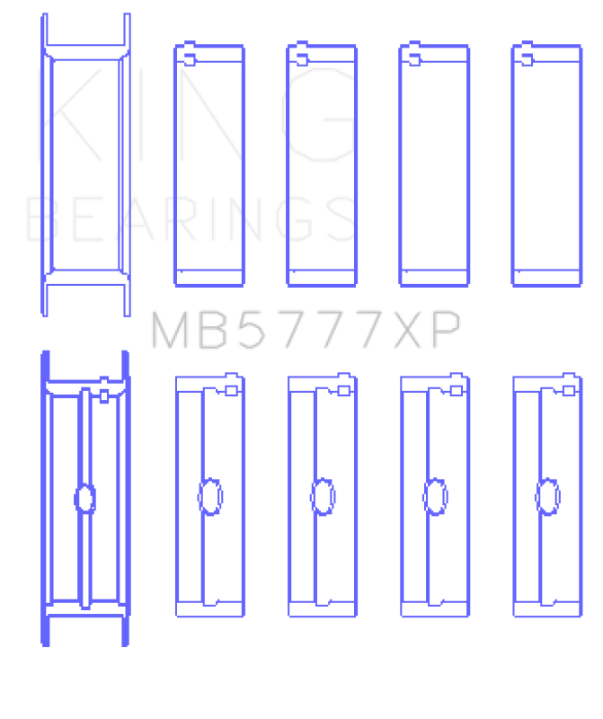 King Engine Bearings Dart LS Next Block (Size STD) Performance Main Bearing Set-Bearings-Grocery Getter Performance