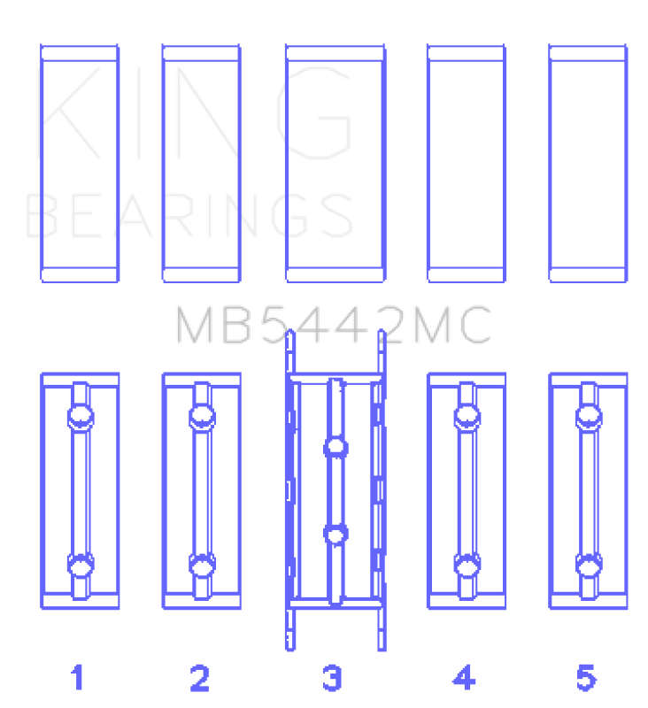 King Engine Bearings Ford/Mazda L3/ L3-VDT MZR (Size 0.25) Main Bearing Set-Bearings-Grocery Getter Performance