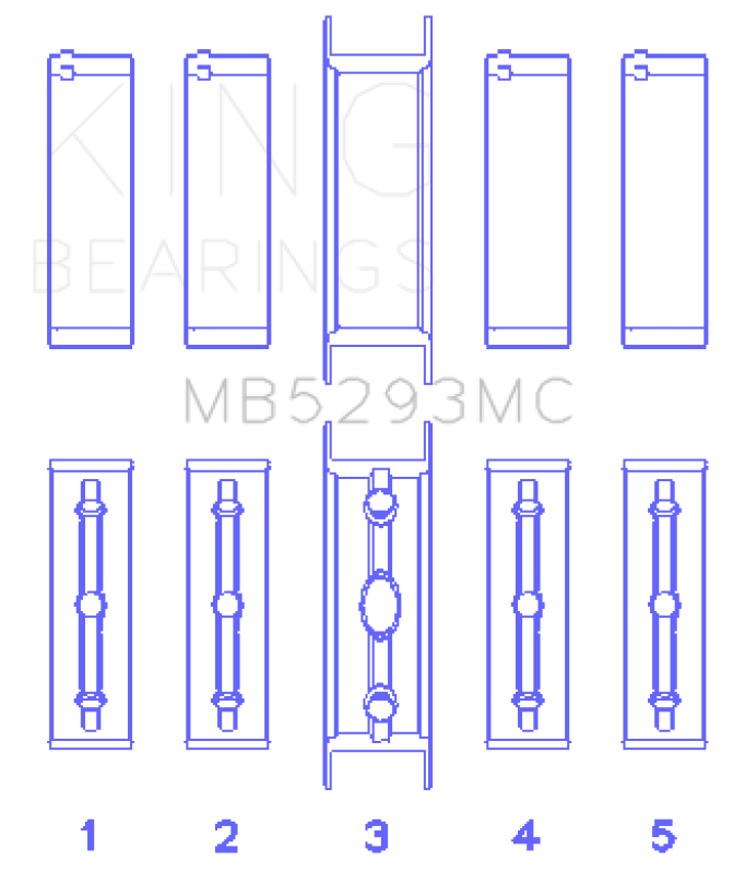King Engine Bearings GM Vortec /LS-Series Gen III IV V Main Bearing Set-Bearings-Grocery Getter Performance