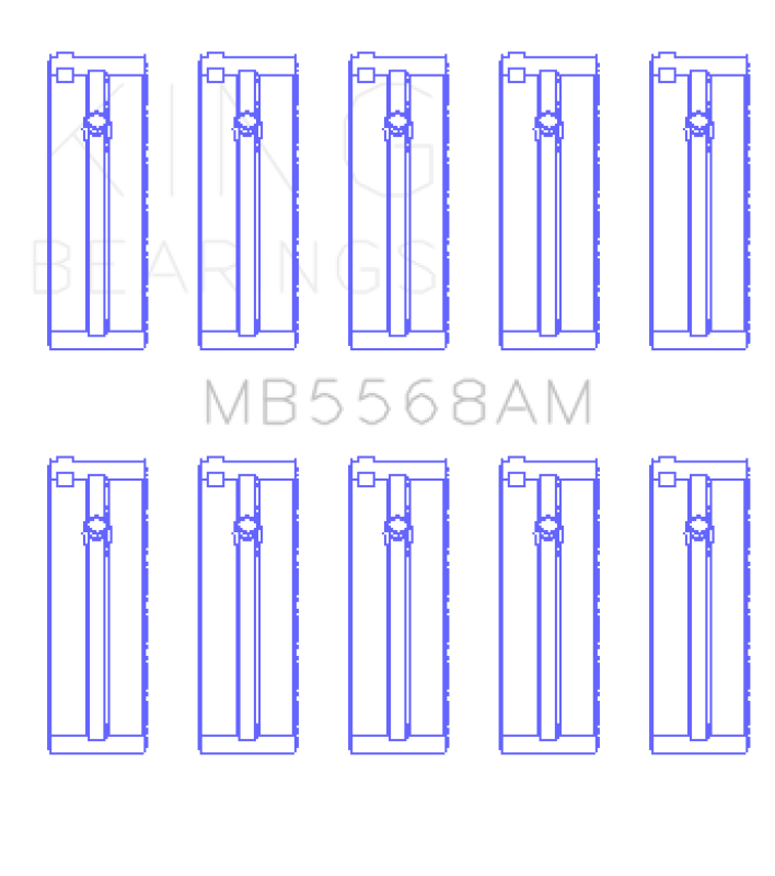 King Engine Bearings Honda D16A/Y/Z H22A4 F23A (Size +0.25mm) Crankshaft Main Bearing Set-Bearings-Grocery Getter Performance