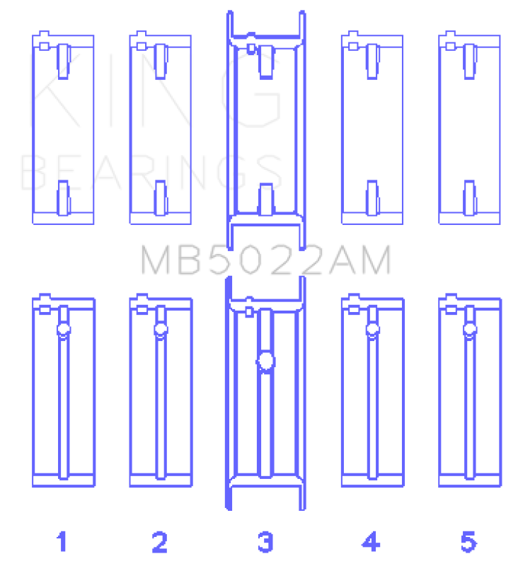 King Engine Bearings Hyundai G4Ed/G4Ae/G4Fk (Size +0.75mm) Main Bearing Set-Bearings-Grocery Getter Performance